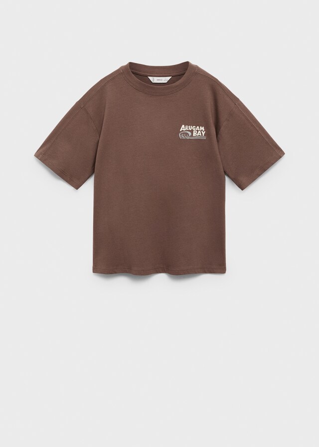 Mango T-Shirt Mit Palmenaufdruck