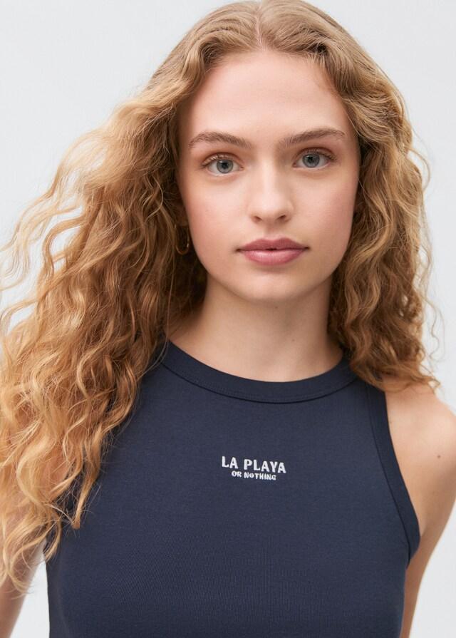 Mango T-Shirt Mit Schriftzug