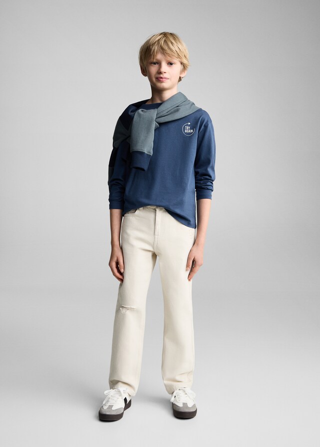 Mango T-Shirt Mit Schriftzug