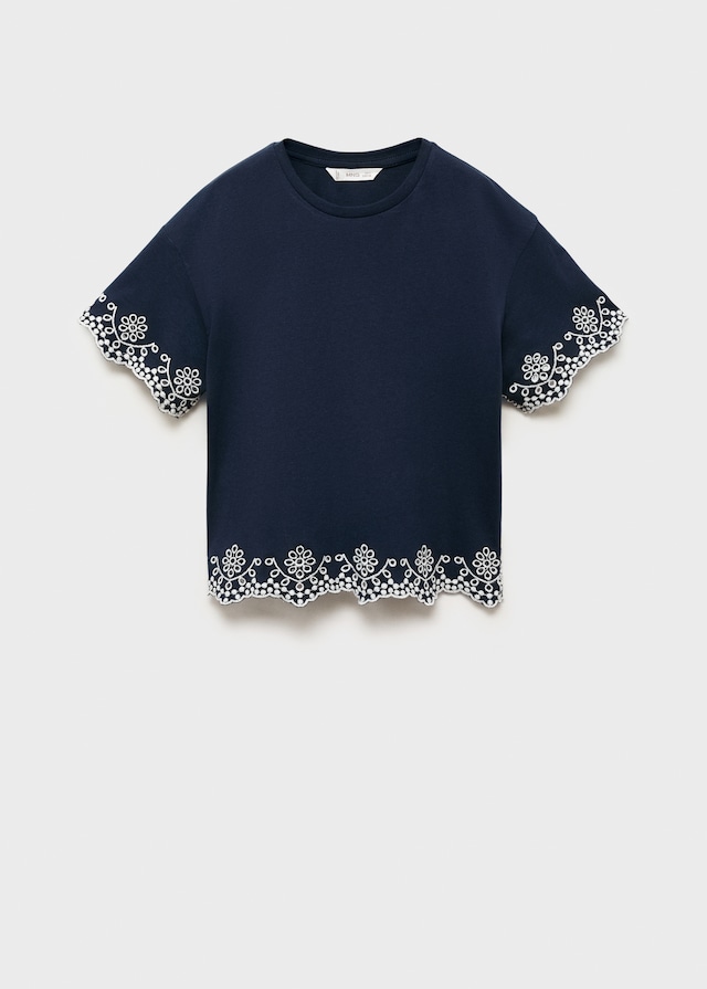 Mango T-Shirt Mit Stickereien