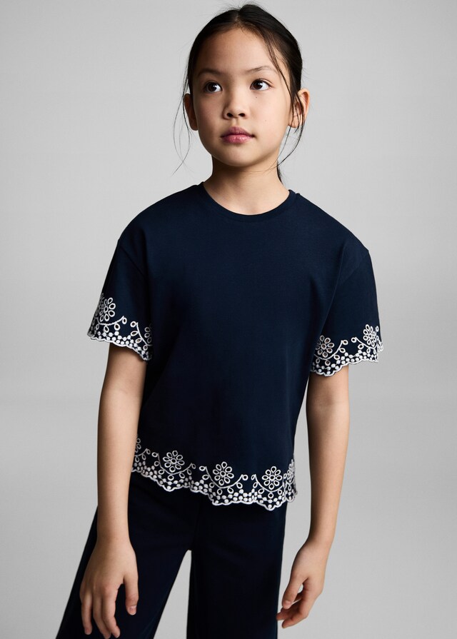 Mango T-Shirt mit Stickereien