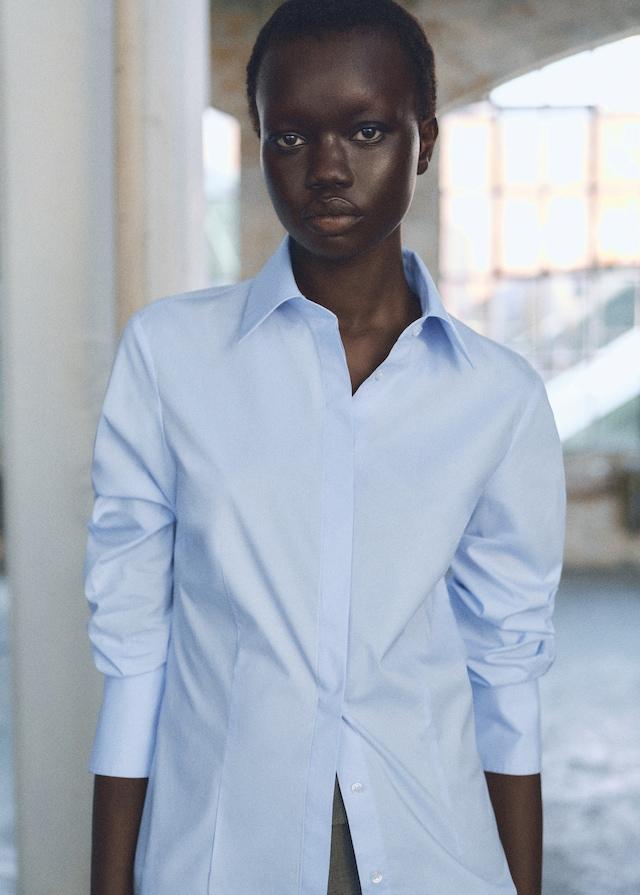 Mango Tailliertes Baumwollhemd