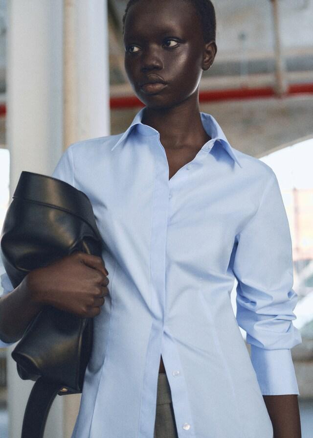 Mango Tailliertes Baumwollhemd