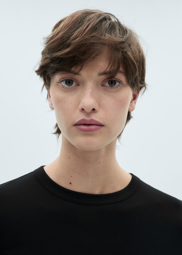 Mango Tailliertes Langarm-T-Shirt