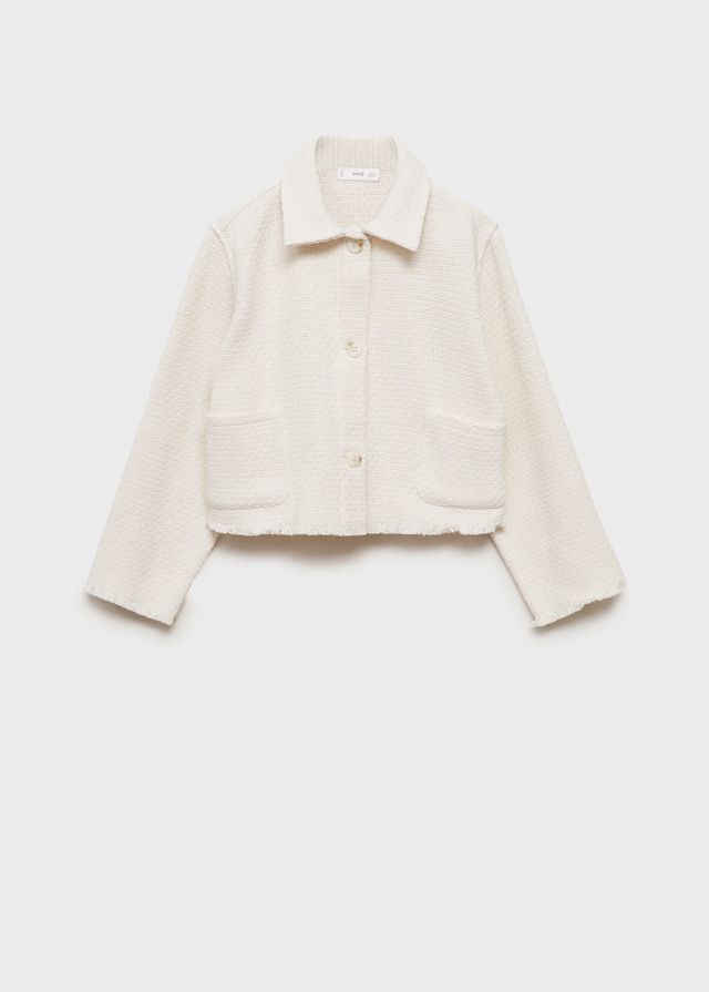 Mango Texturierte Jacke In Cropped-Länge