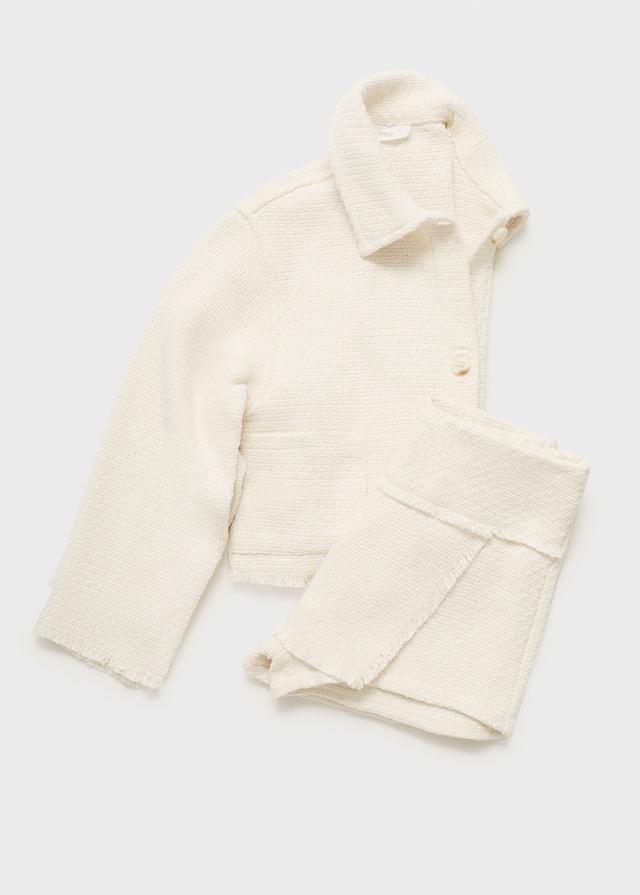 Mango Texturierte Jacke In Cropped-Länge