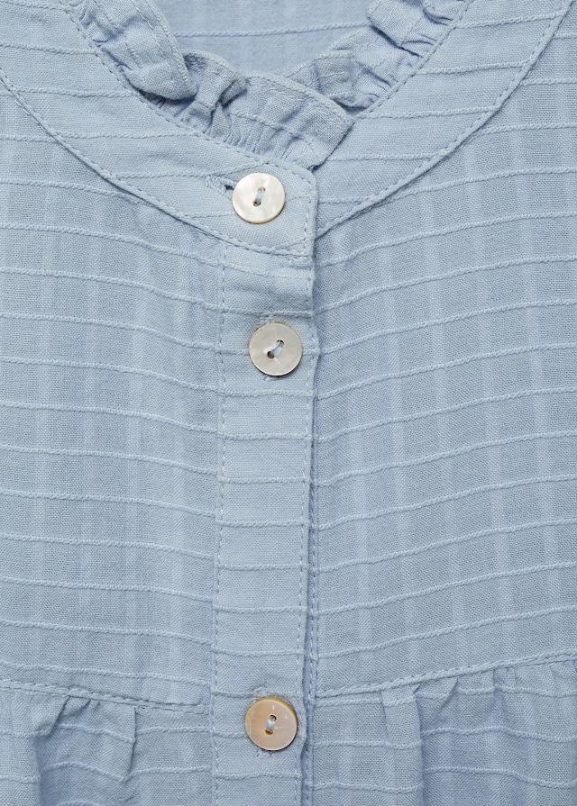 Mango Texturierte Karo-Bluse