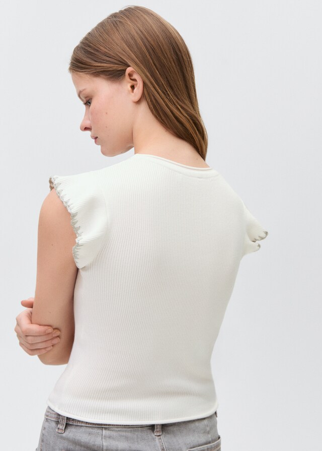 Mango Top Mit Volantdetail