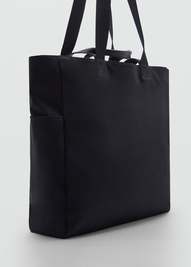 Mango Tote-Bag Aus Baumwolle Mit Taschen