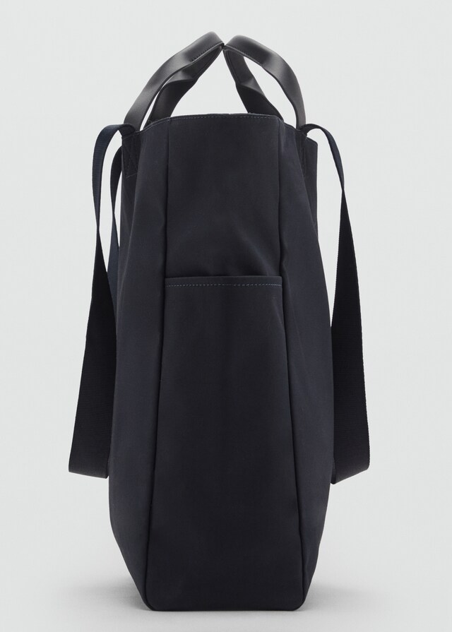 Mango Tote-Bag Aus Baumwolle Mit Taschen