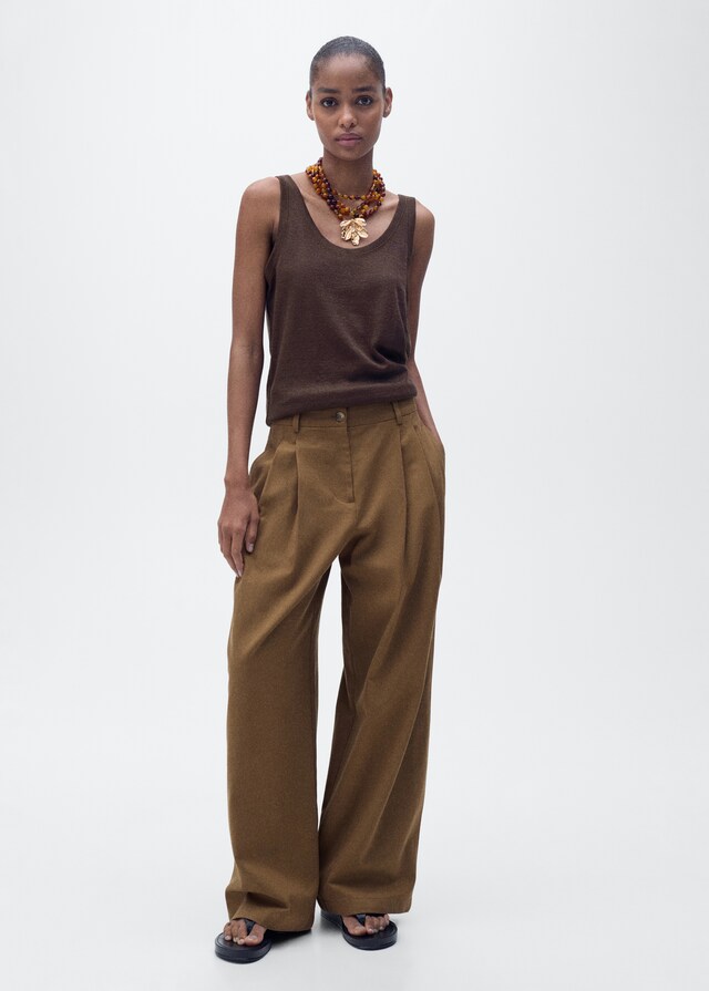 Mango Trägertop Aus Leinen