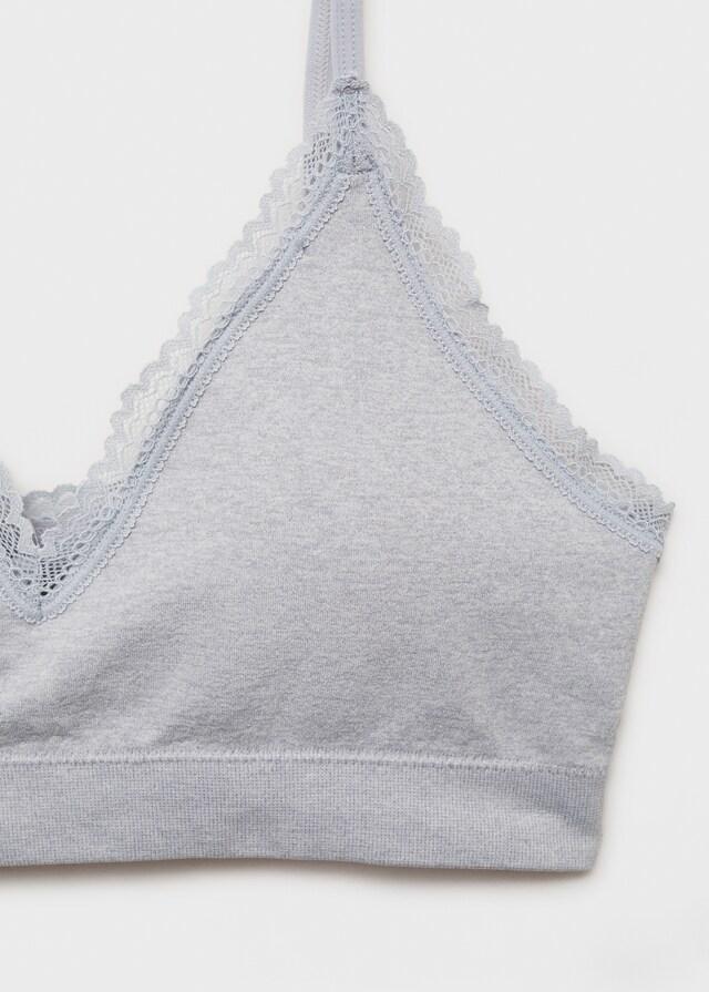 Mango Triangel-BH mit Seidenspitze-Detail