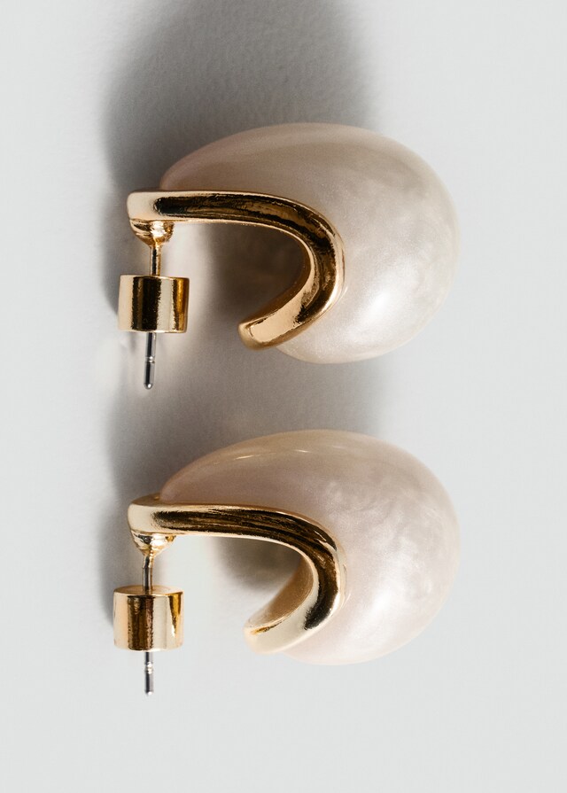 Mango Tropfenförmige Kunstharz-Ohrringe