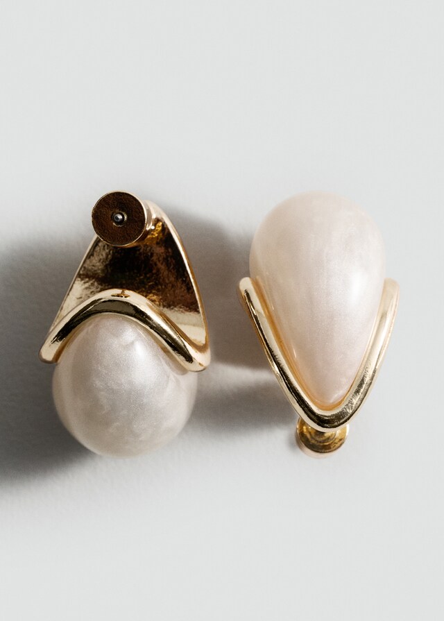 Mango Tropfenförmige Kunstharz-Ohrringe