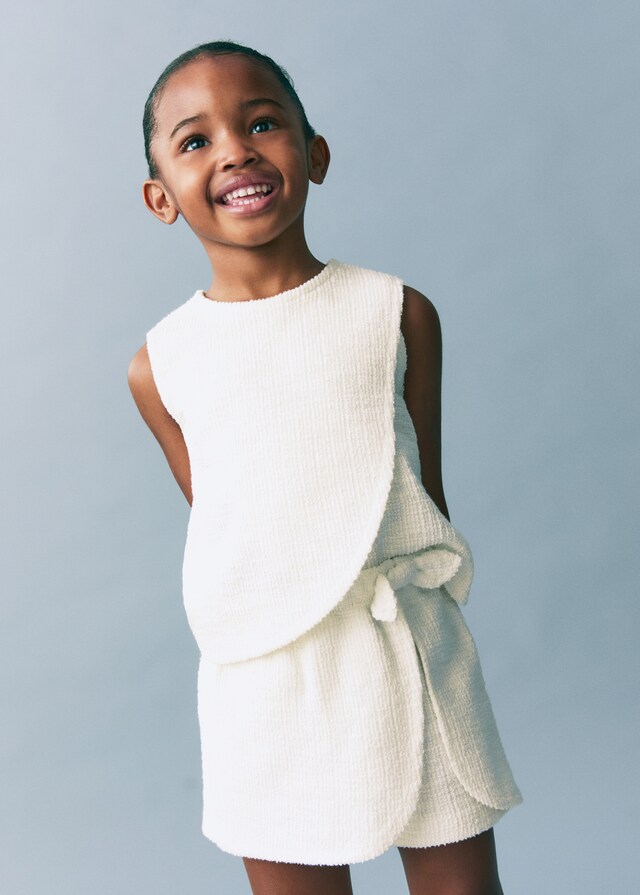 Mango Tweed-T-Shirt Tweed-Öffnung