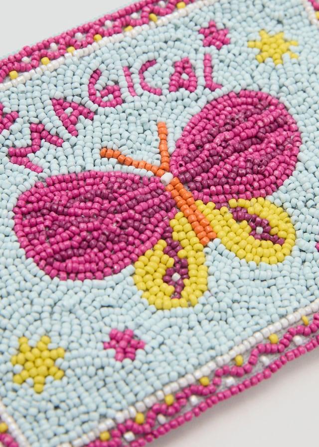 Mango Umhängetasche Mit Perlenverzierung