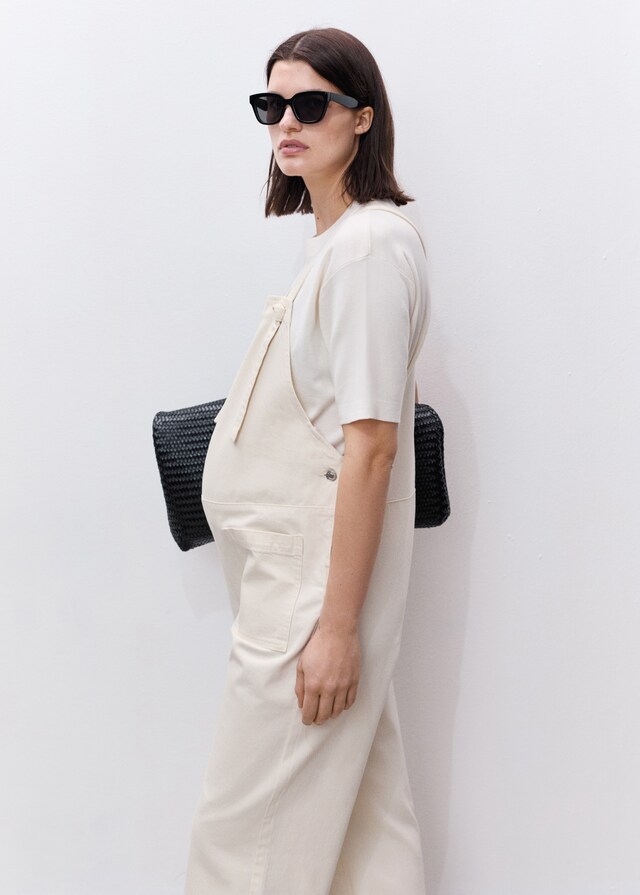 Mango Umstands-Latzhose aus Jeans