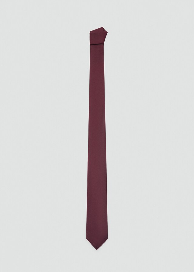 Mango Unifarbene Krawatte mit Mikrostruktur