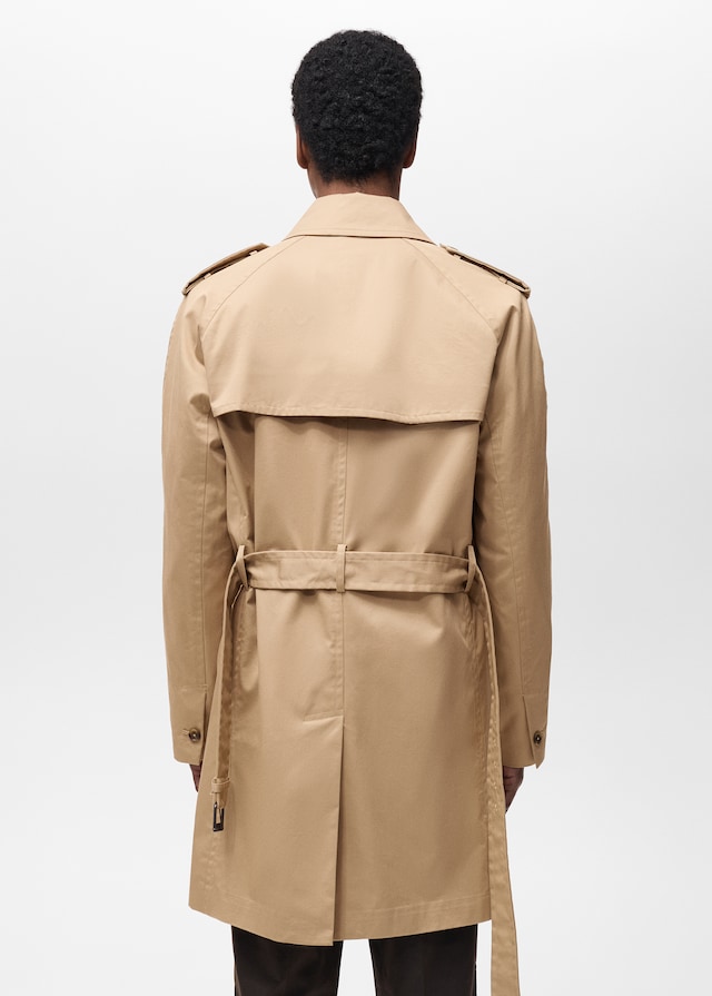 Mango Wasserabweisender Trenchcoat Mit Gürtel