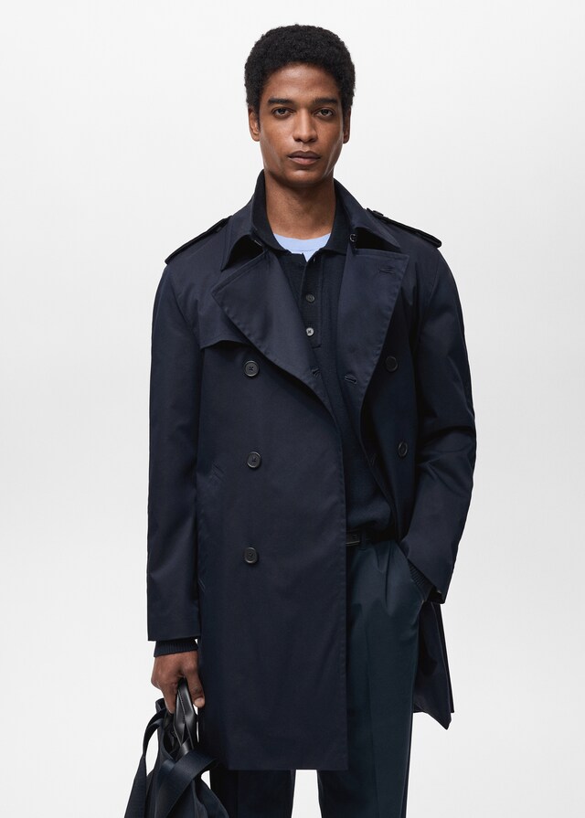 Mango Wasserabweisender Trenchcoat mit Gürtel