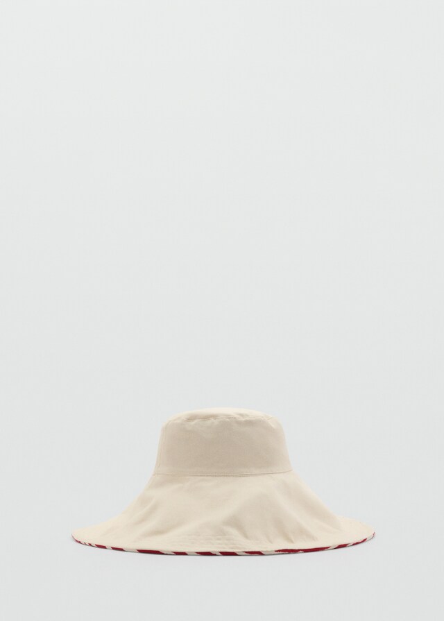 Mango Wendbarer Bucket Hat mit Zebramotiv