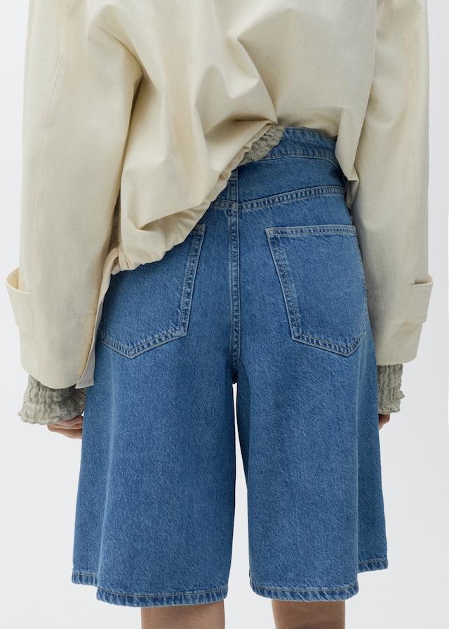 Mango Wideleg-Bermudashorts Mit Bundfalten