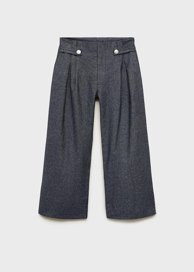 Mango Wideleg-Bundfaltenhose