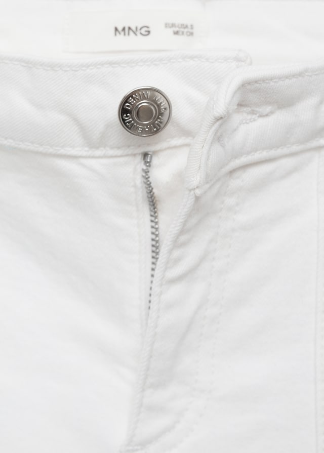 Mango Wideleg-Jeans Mit Ausgefranstem Saum