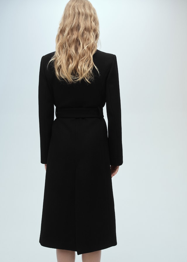 Mango Wollmantel Mit Gürtel