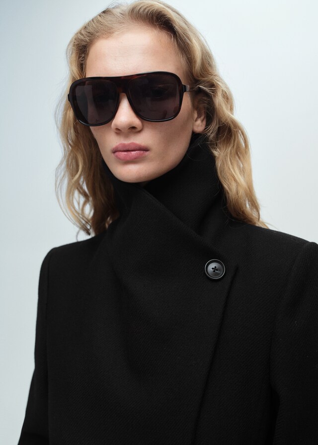 Mango Wollmantel Mit Gürtel