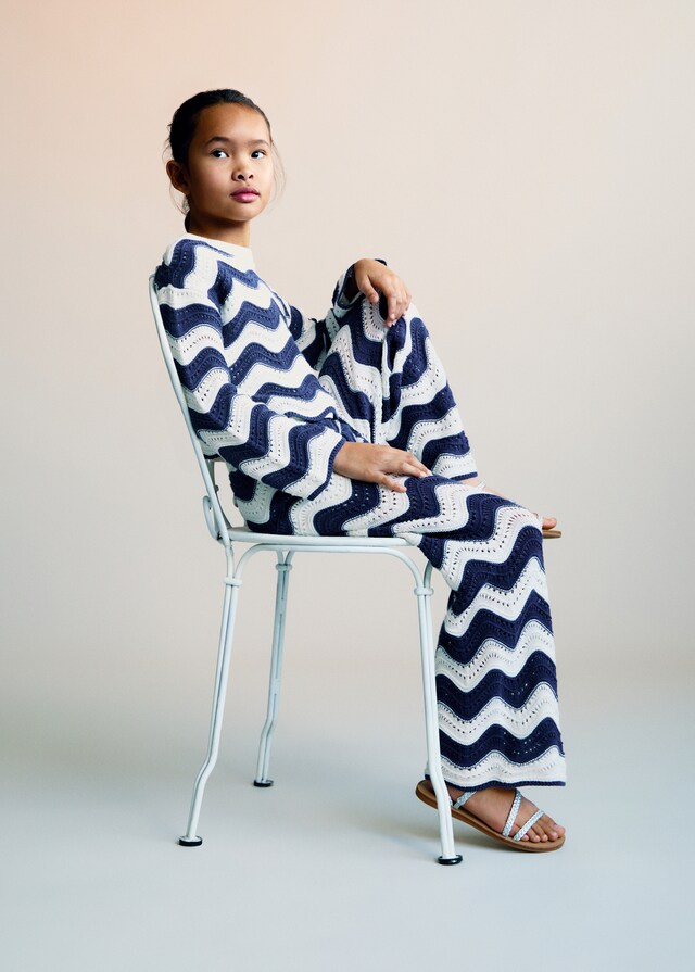 Mango Zickzack-Strickhose