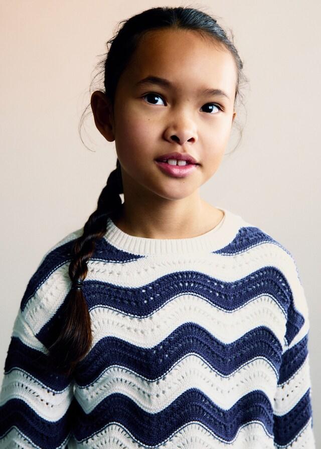 Mango Zickzack-Strickpullover