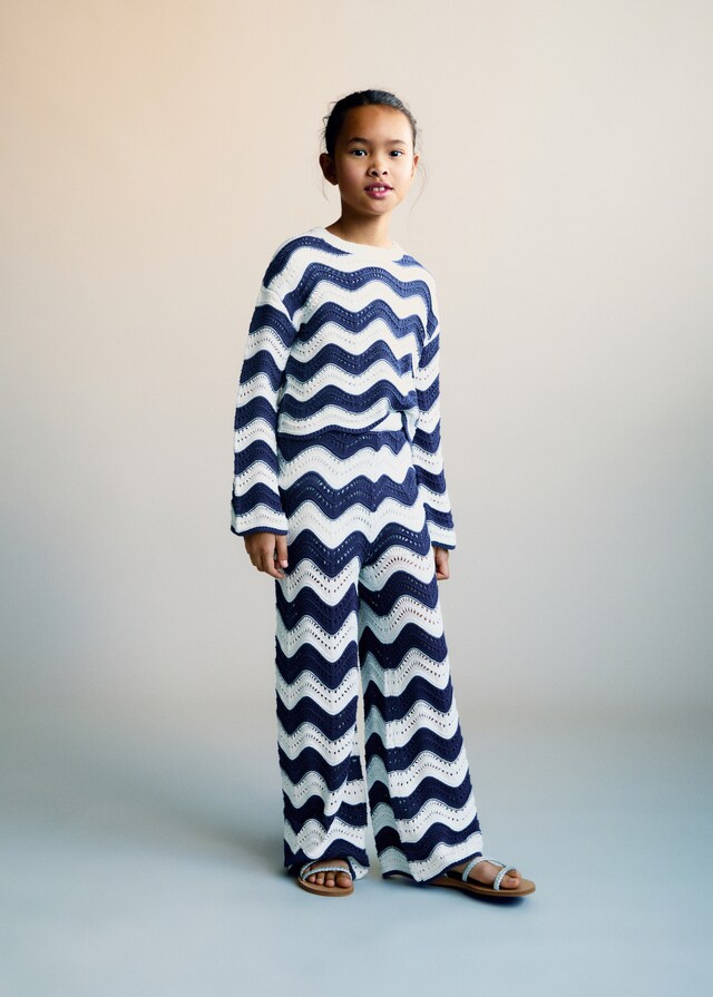 Mango Zickzack-Strickpullover