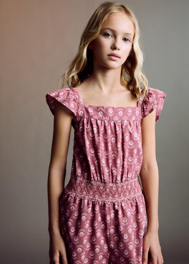 Mango Zweifarbiger langer Jumpsuit