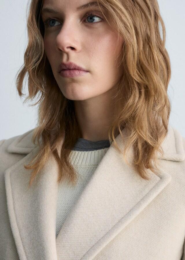 Mango Zweireihiger Mantel Aus Woll-Mix