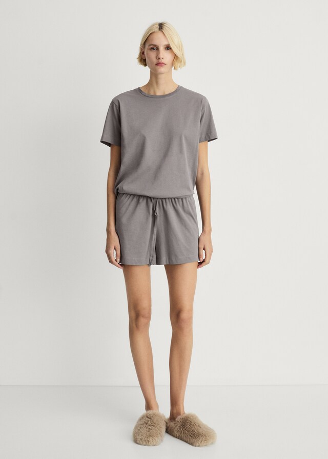 Mango Zweiteiliger Kurzer Pyjama Aus Baumwolle