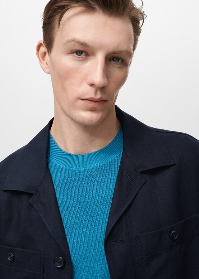 Mango Overshirt Aus Lyocell-/Leinengemisch Mit Taschen