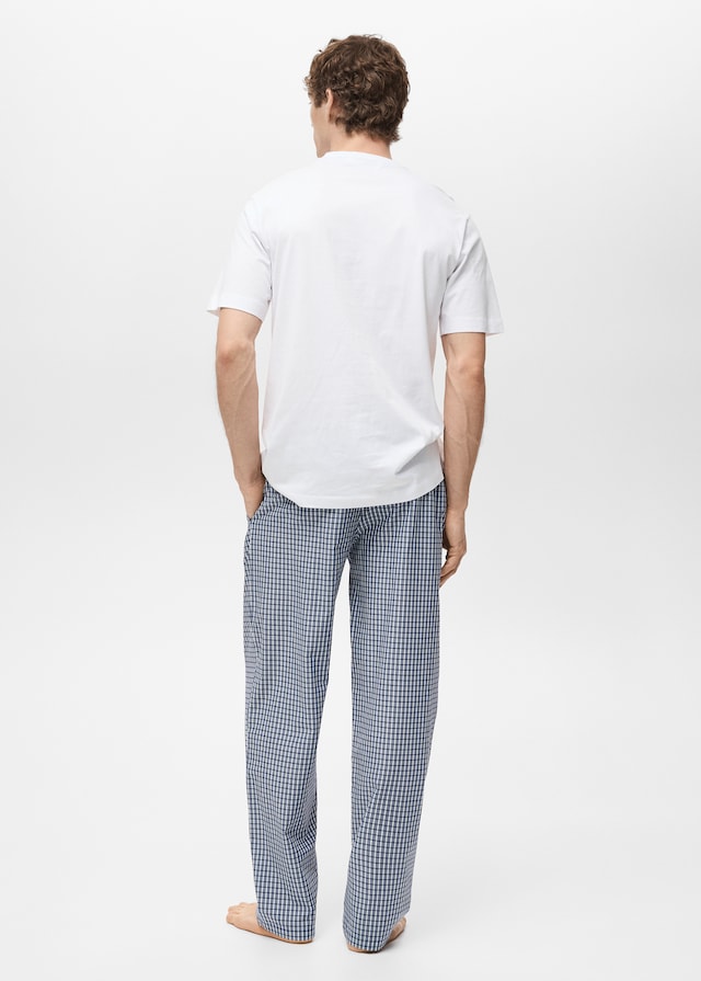 Mango Pack Kombinierter Pyjama Aus 100 % Baumwolle Mit Karomuster