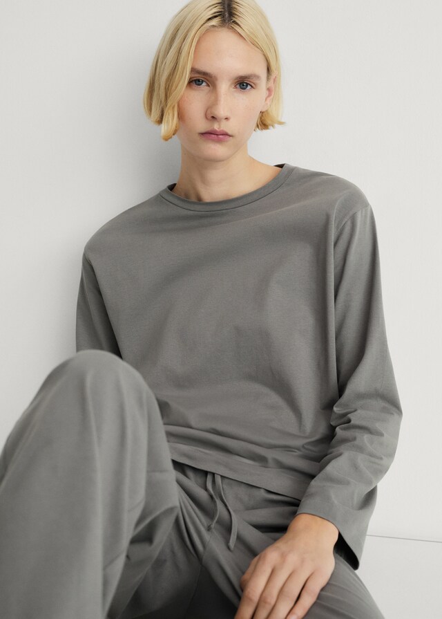 Mango Pyjama Zwei Teile Baumwolle Schlichtes Design