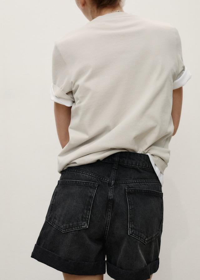 Mango Shorts Mit Hohem Bund Und Umgeschlagenem Saum