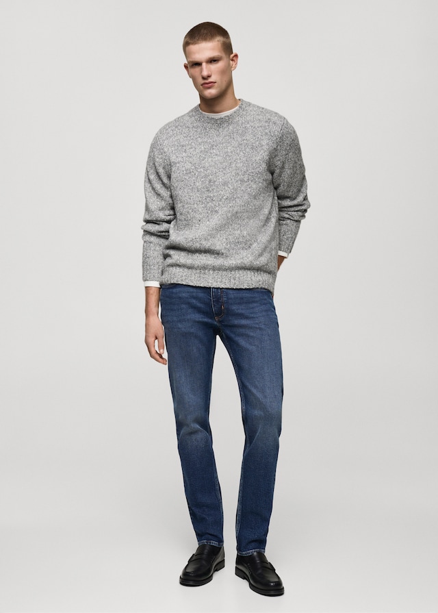 Mango Slim Fit-Jeans Jan Im Used-Look Mit Dunkler Waschung