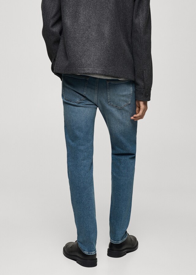 Mango Slim Fit-Jeans Jan Im Used-Look Mit Mittlerer Waschung