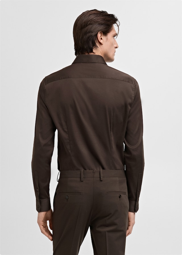 Mango Super Slim Fit-Anzugshemd Aus Baumwoll-Stretch