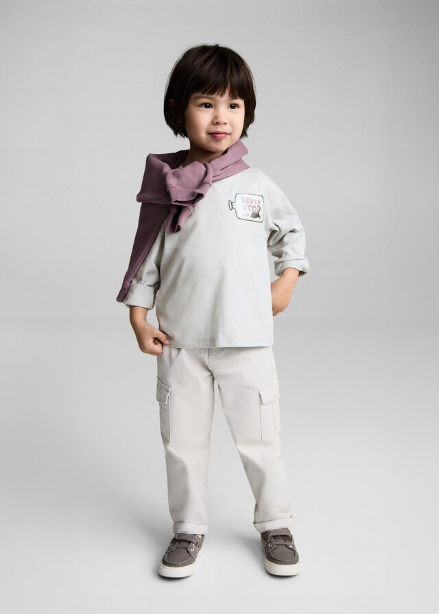 Mango T-Shirt Mit Dekorativer Schriftzug-Applikation