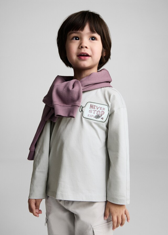 Mango T-Shirt mit dekorativer Schriftzug-Applikation