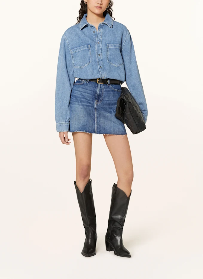 7 For All Mankind 7 For All Mankind Jeanskleid Mit Leinen