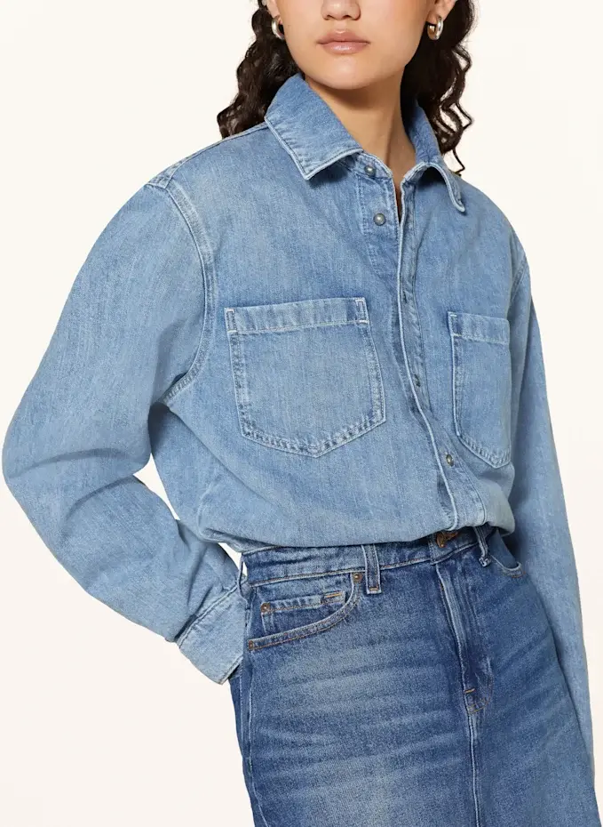 7 For All Mankind 7 For All Mankind Jeanskleid Mit Leinen