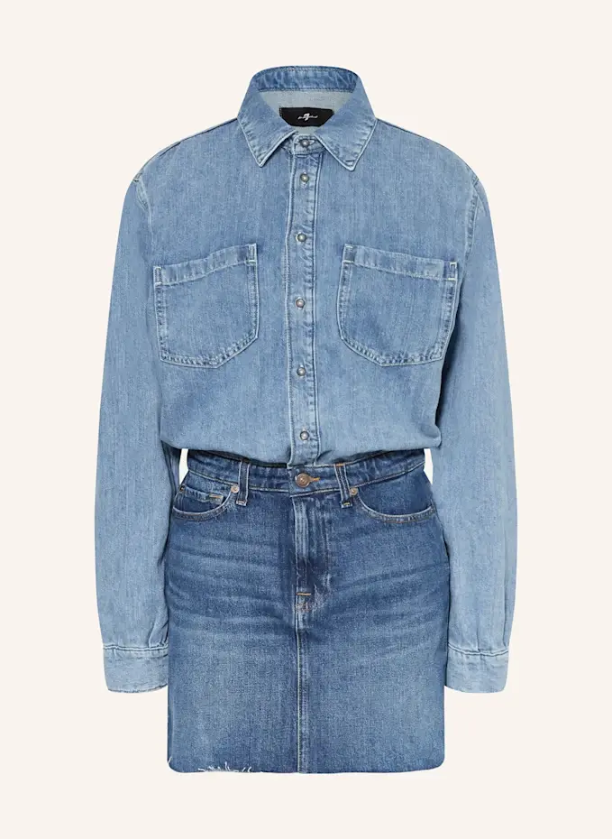 7 for all mankind 7 for all mankind Jeanskleid mit Leinen
