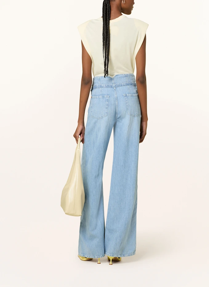 7 For All Mankind 7 For All Mankind Wide Leg Jeans Mit Leinen