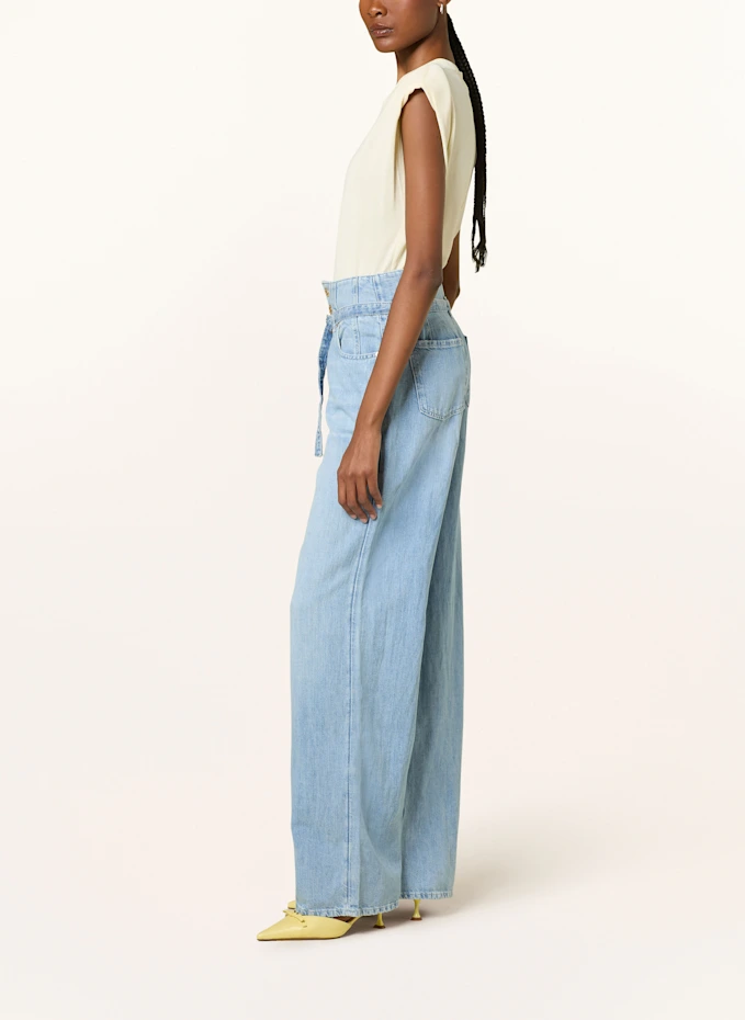 7 For All Mankind 7 For All Mankind Wide Leg Jeans Mit Leinen